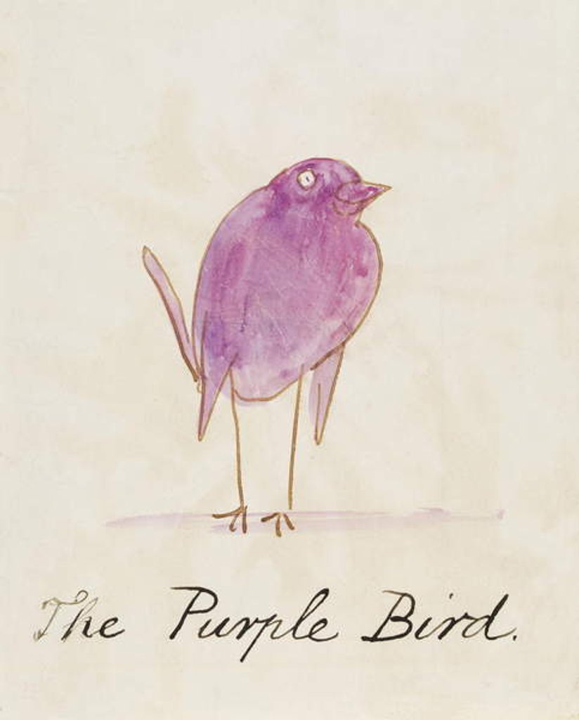 Detail of The Purple Bird by Edward Lear