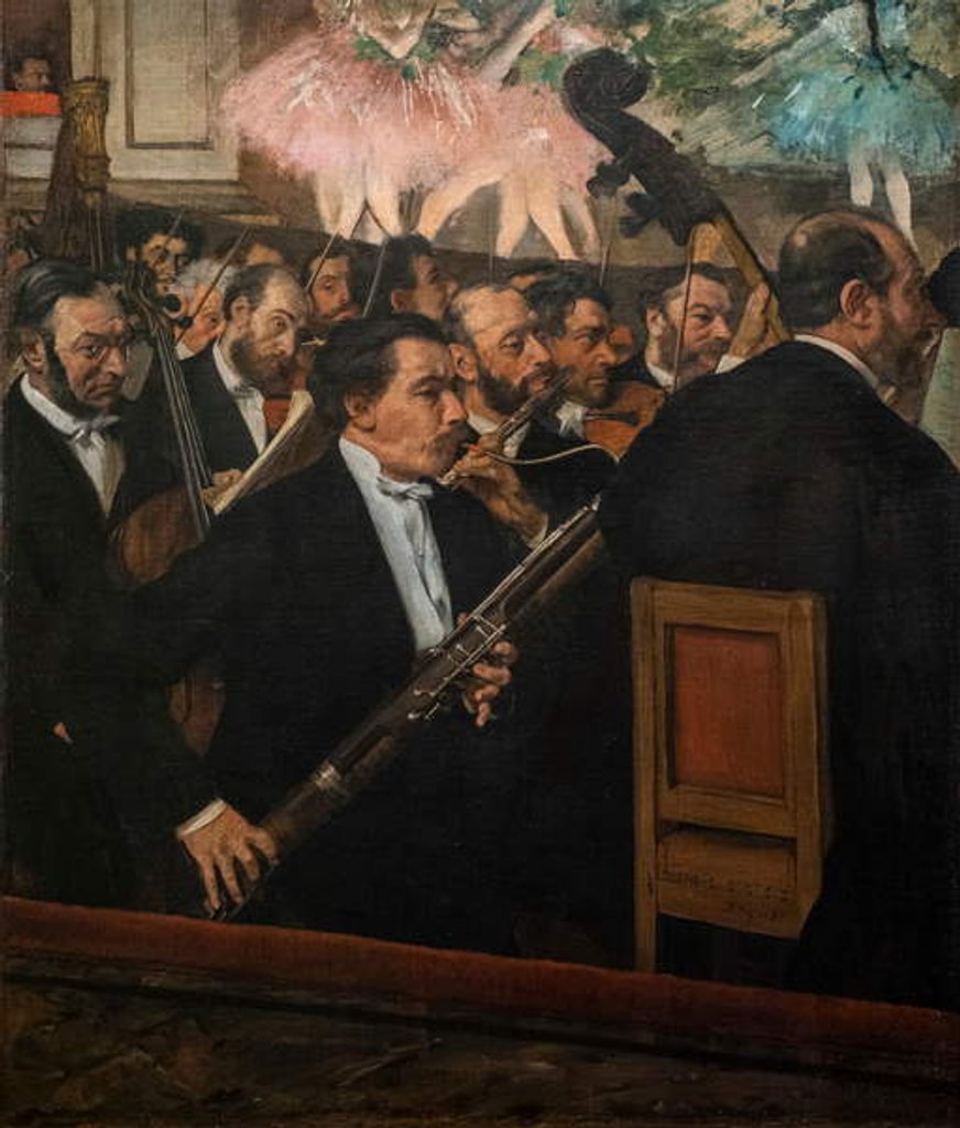 Detail of The Opera Orchestra. 1870. Oil on canvas. by Edgar Degas