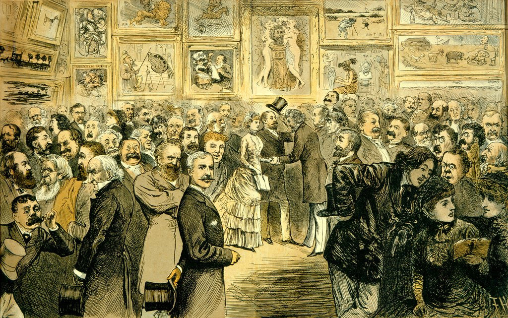 Detail of The Private View by Harry Furniss