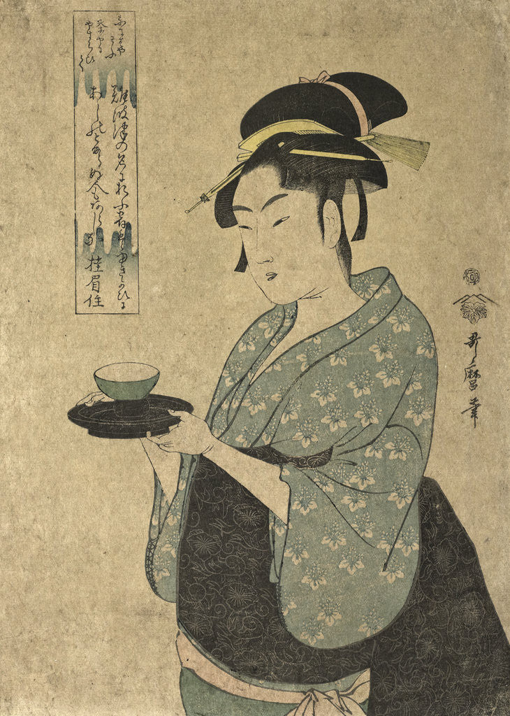 Detail of Woman with a Cup by Kitagawa Utamaro