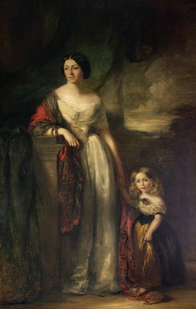 Detail of The 2nd Lady de Tabley, with Her Small Daughter by James Rannie Swinton