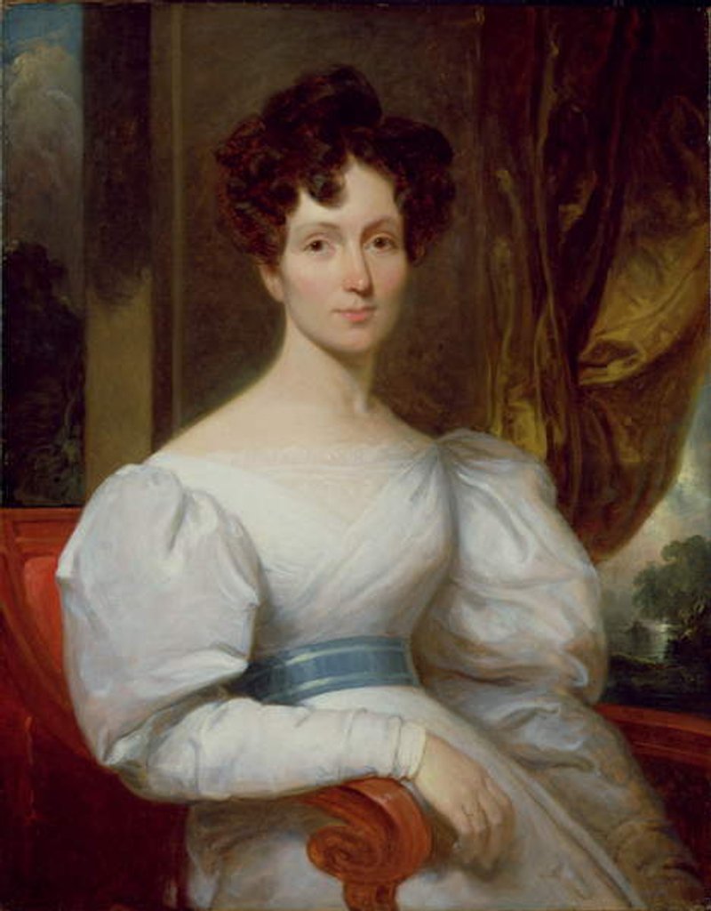 Detail of Portrait of Fanny Kemble Butler by Henry Inman