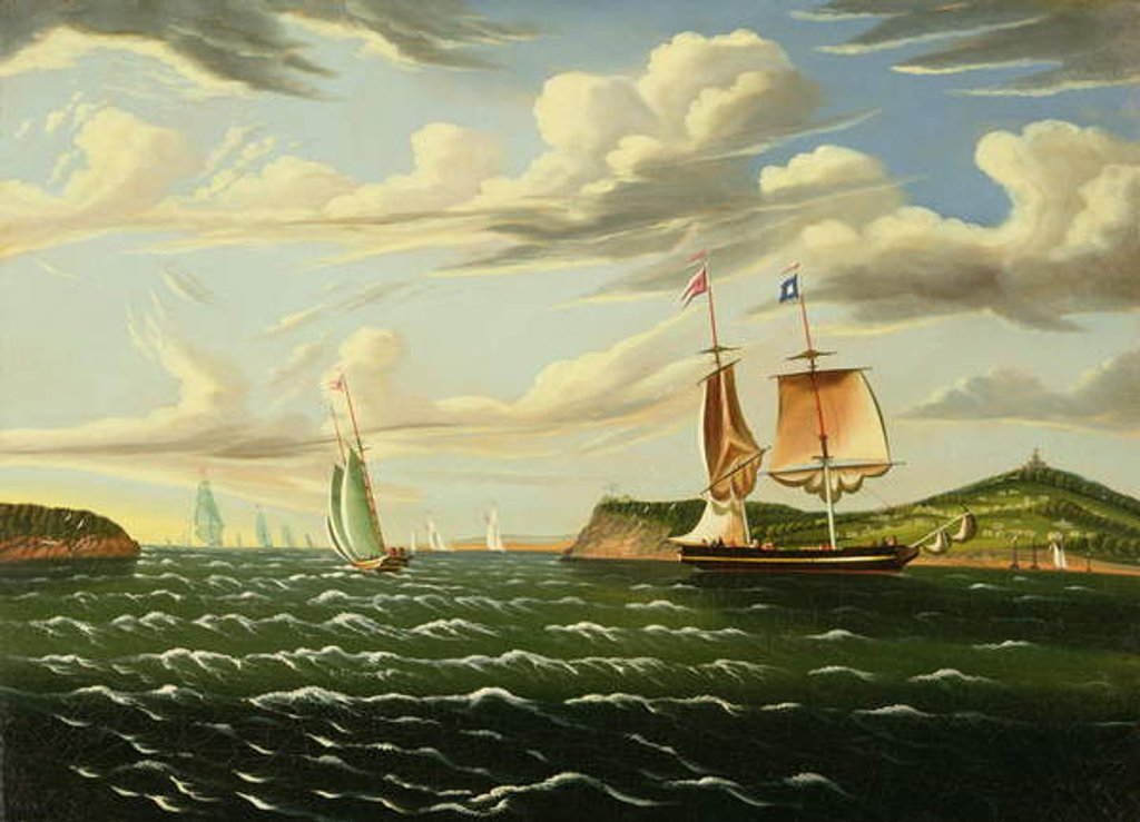 Detail of Staten Island and the Narrows, 1835-55 by Thomas Chambers
