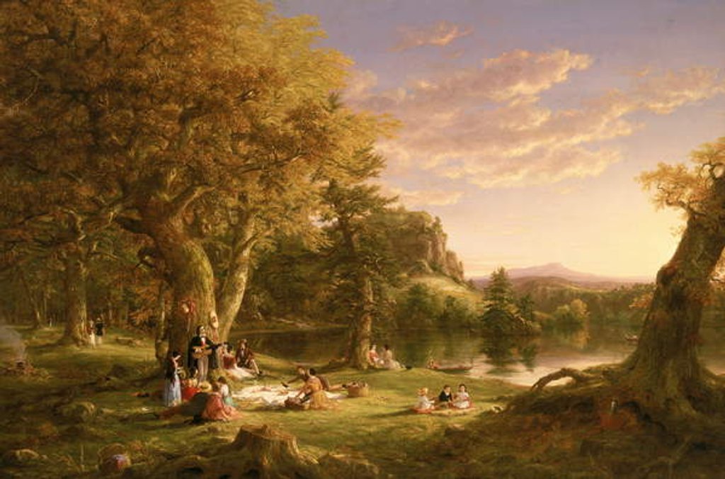 Detail of The Picnic, 1846 by Thomas Cole