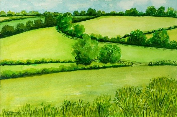 Detail of Summer Landscape, 2010 by Joan Thewsey