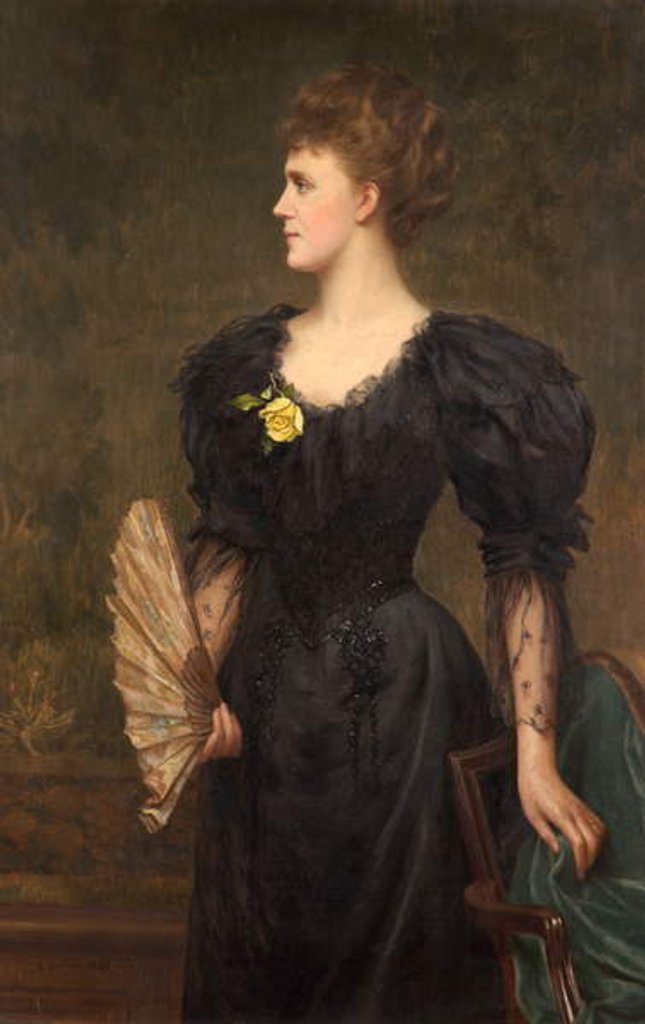 Detail of Portrait of Mrs Gillingham Smith, 1895 by Samuel Sidley