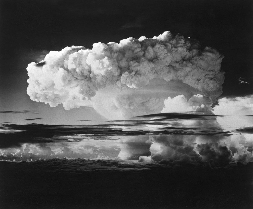 Detail of Mushroom Cloud from Nuclear Testing in the Marshall Islands by Corbis