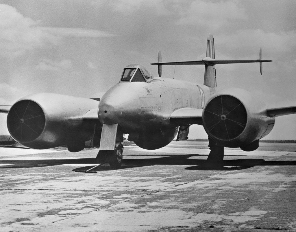 Detail of British Gloster Meteor Jet Airplane by Corbis