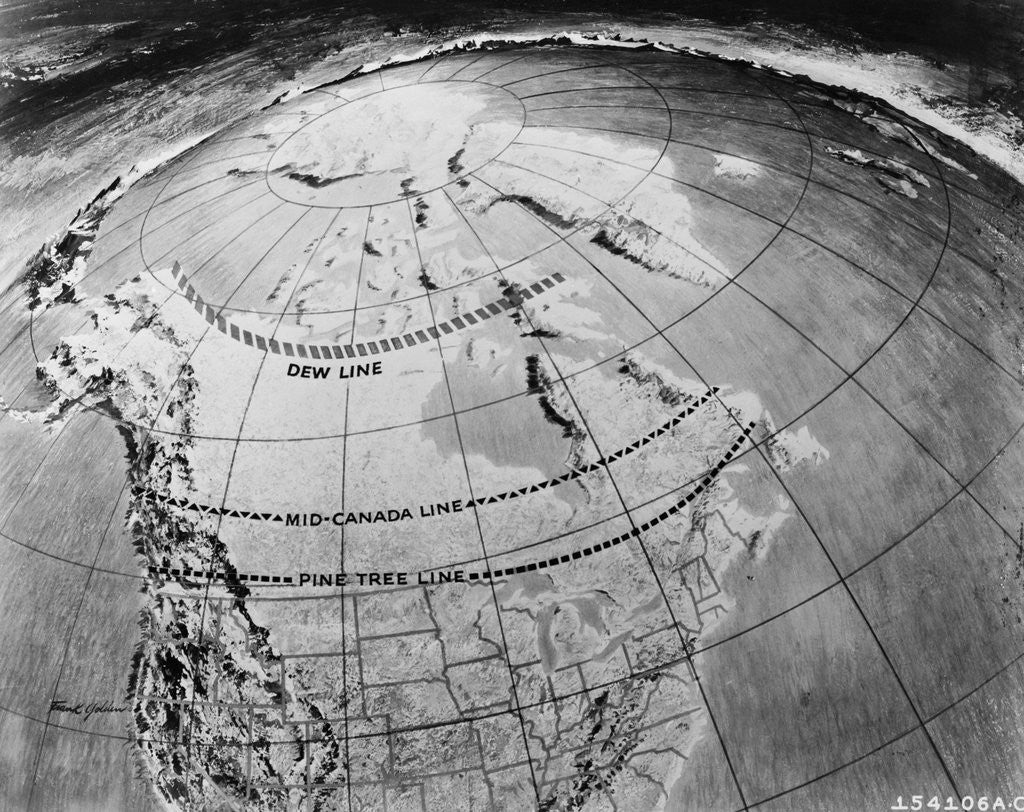 Detail of A Dew Line Map by Corbis