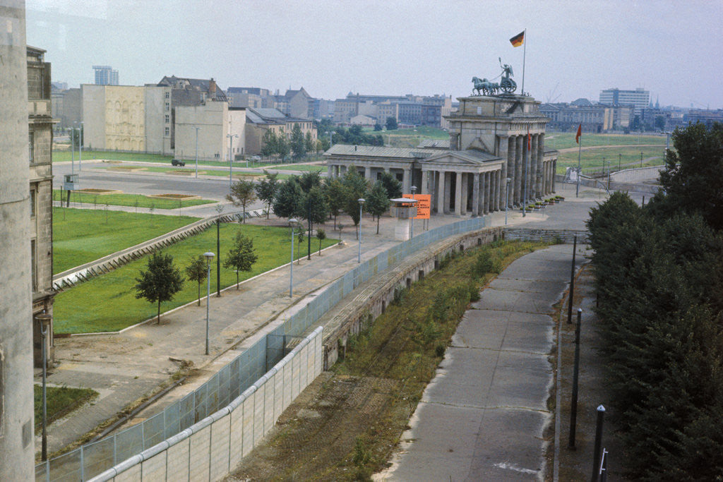 Detail of Overhead View of the Berlin Wall by Corbis