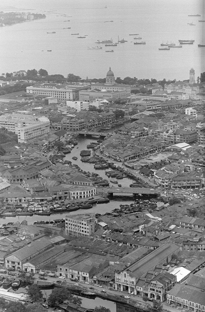 Detail of Aerial View of Singapore River by Corbis