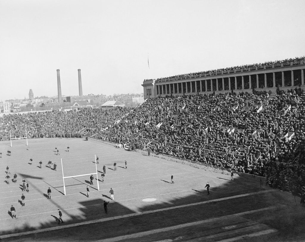 Detail of Aerial View of Harvard Yale Football Game by Corbis