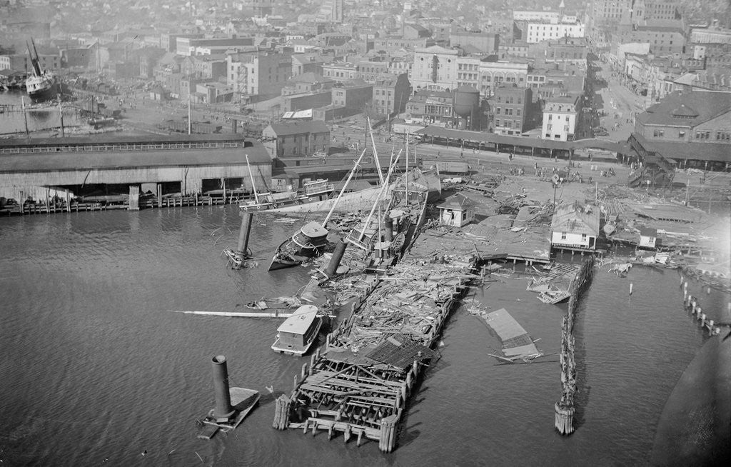 Detail of Aerial View Showing Damage from Hurricane by Corbis