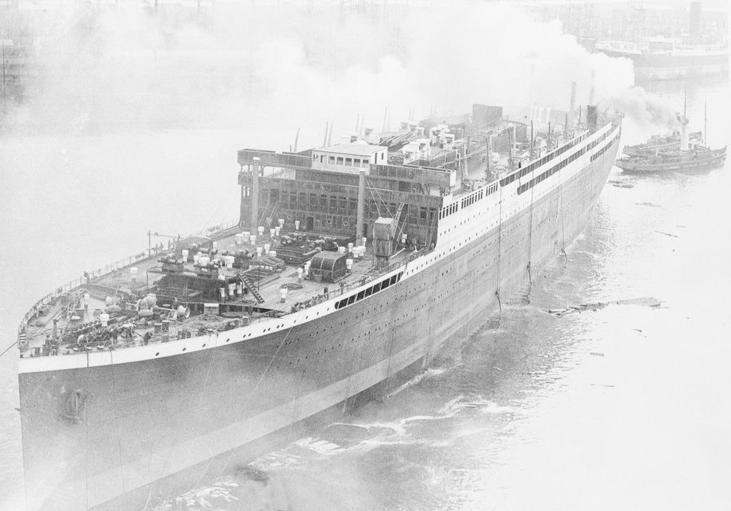 Detail of Launching of Britannic by Corbis