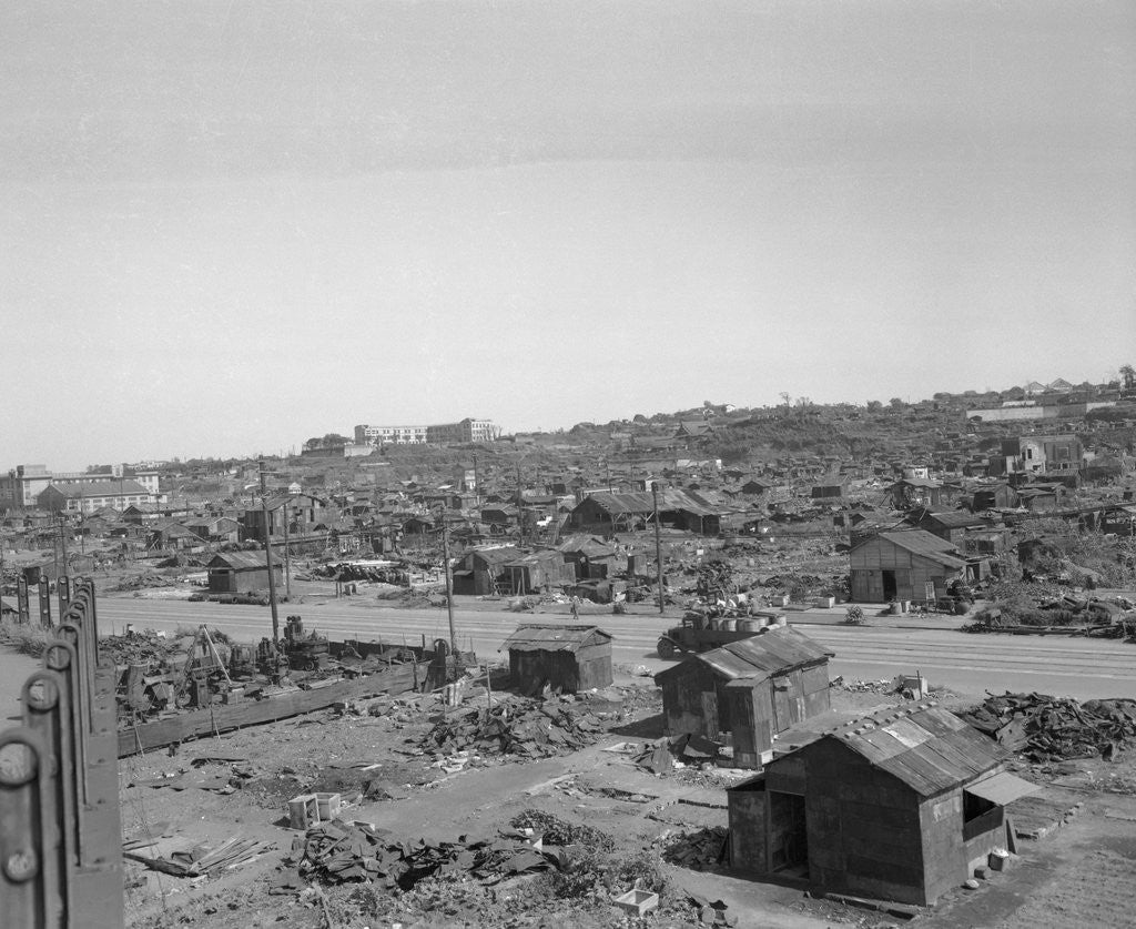 Detail of Aerial View of Japan's Shanty Town by Corbis