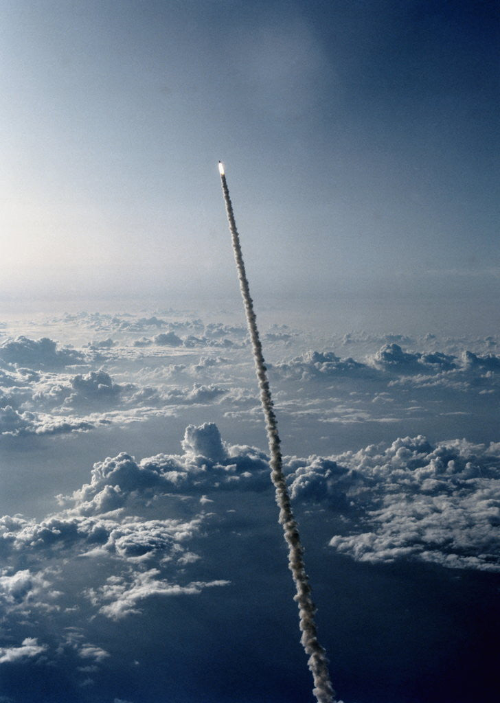 Detail of Space Shuttle Challenger Leaving Earth by Corbis