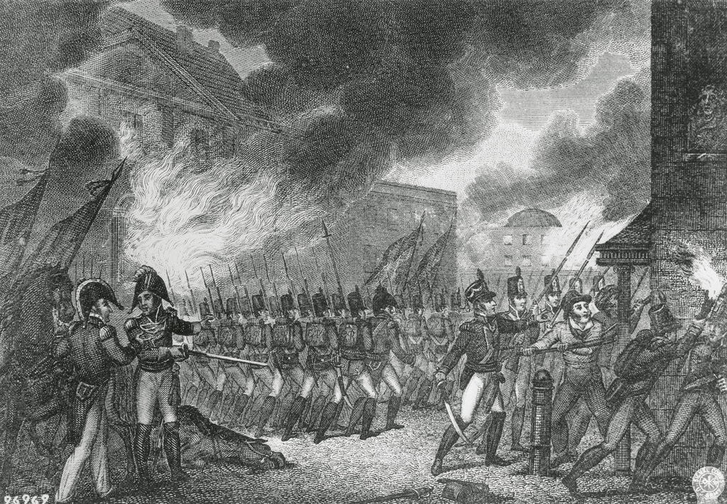 Detail of Engraving Depicting War of 1812 by Corbis