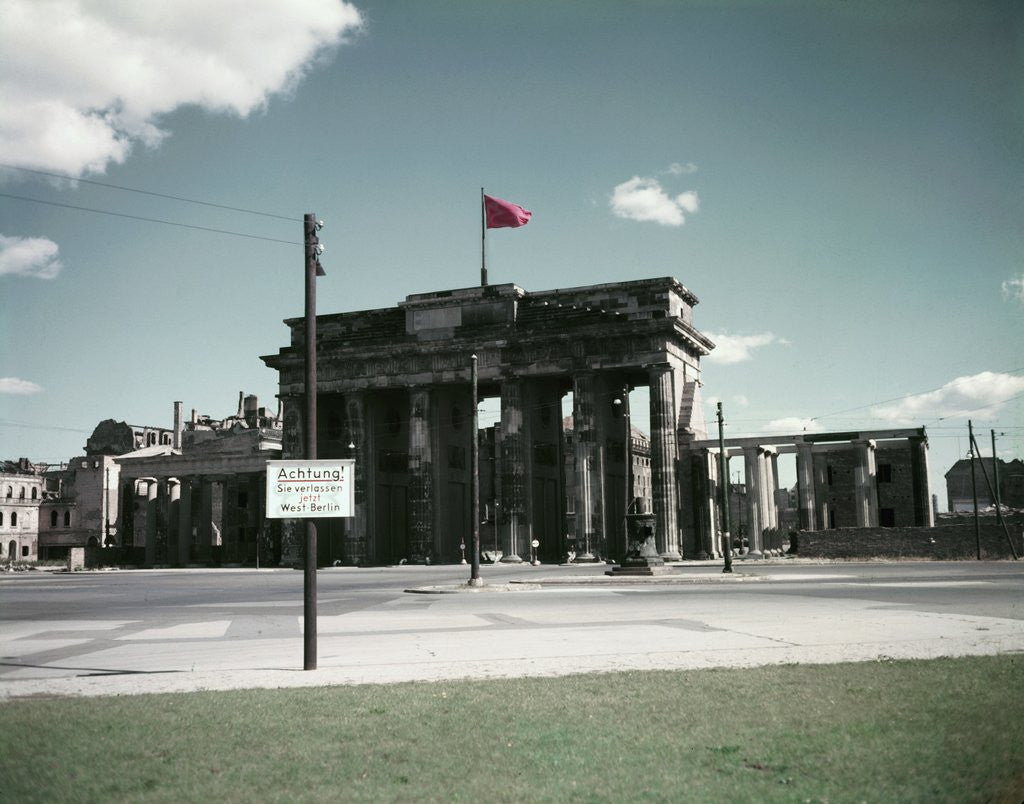 Detail of Exquisite Archway with German Sign in Front by Corbis