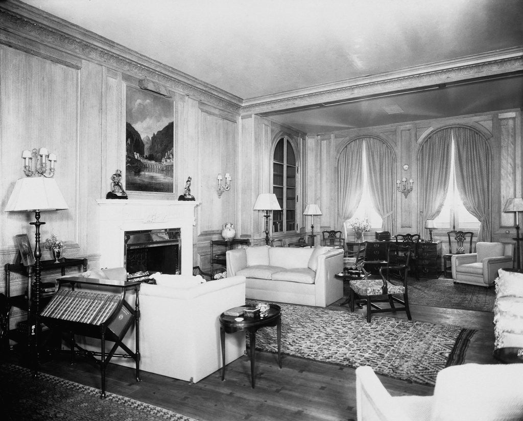 Detail of Living Room on Vanderbilt Yacht by Corbis