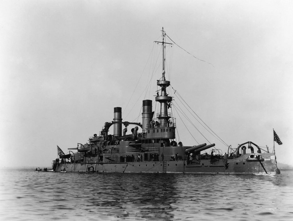 Detail of USS Oregon Flagship by Corbis