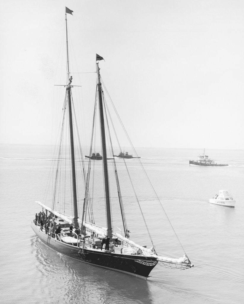 Detail of America Schooner Yacht by Corbis