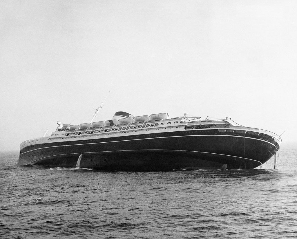 Detail of Andrea Doria Listing to Starboard by Corbis