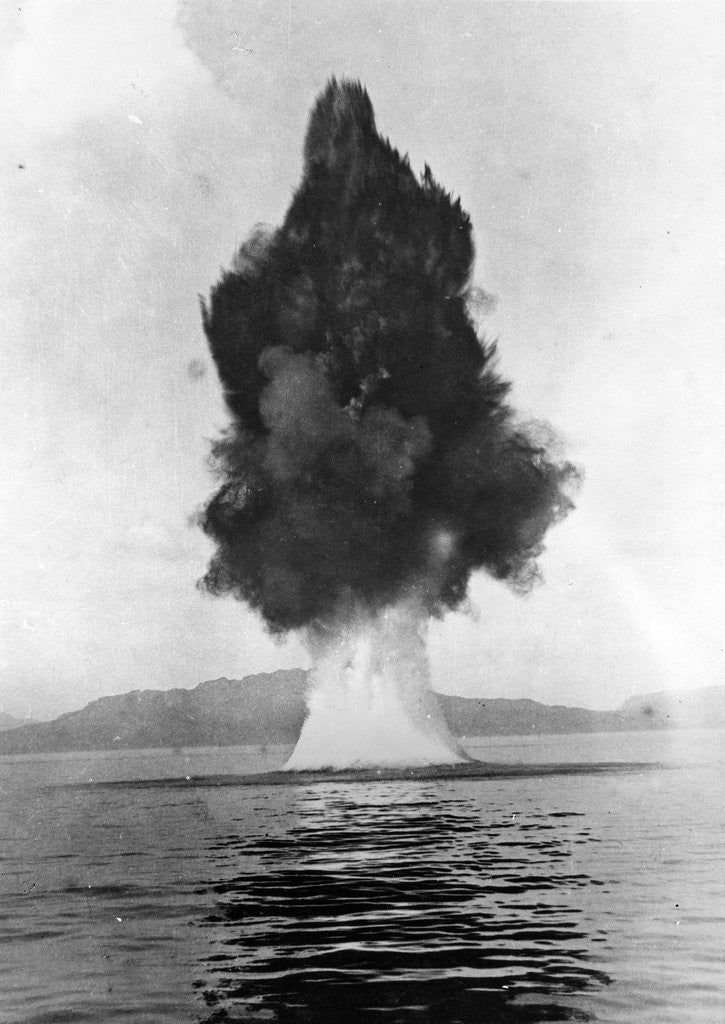 Detail of German Submarine Exploding from 450 Pounds of TNT by Corbis