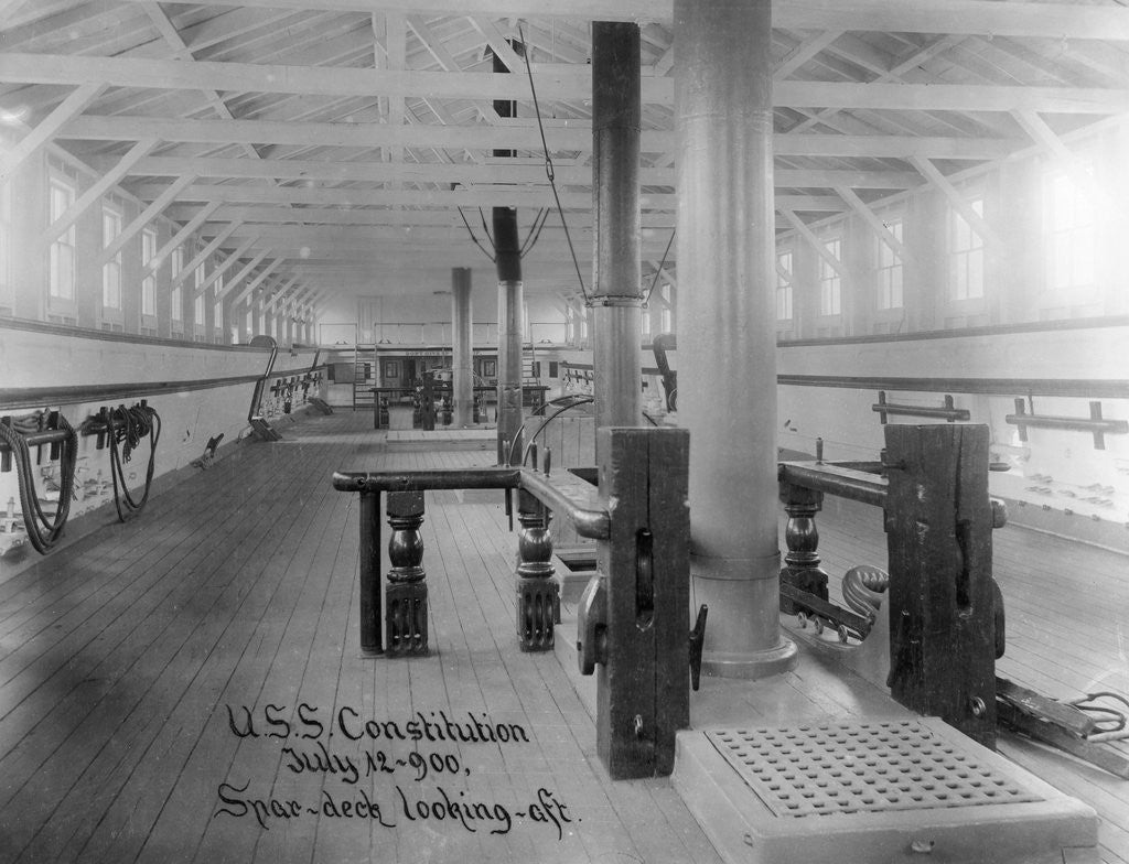 Detail of Spar Deck of the USS Constitution by Corbis