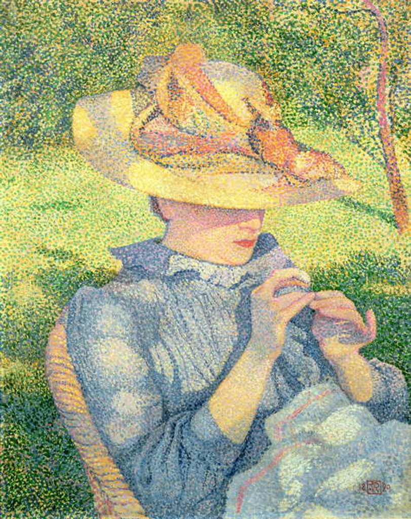 Detail of The Straw Hat, 1890 by Theo van Rysselberghe