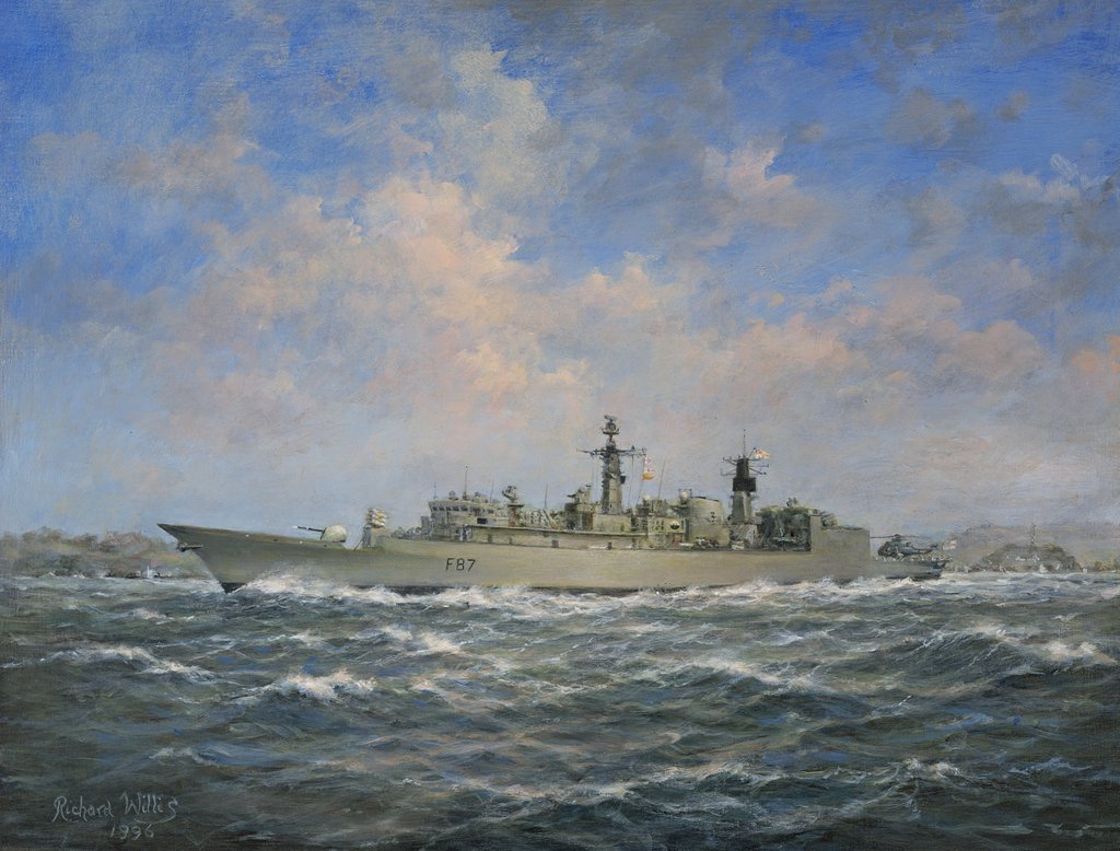 Detail of H.M.S. Chatham Type 22 Frigate, 1996 by Richard Willis