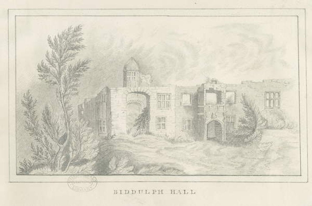 Detail of Biddulph Hall : pencil drawing, nd [?1830s] by School English