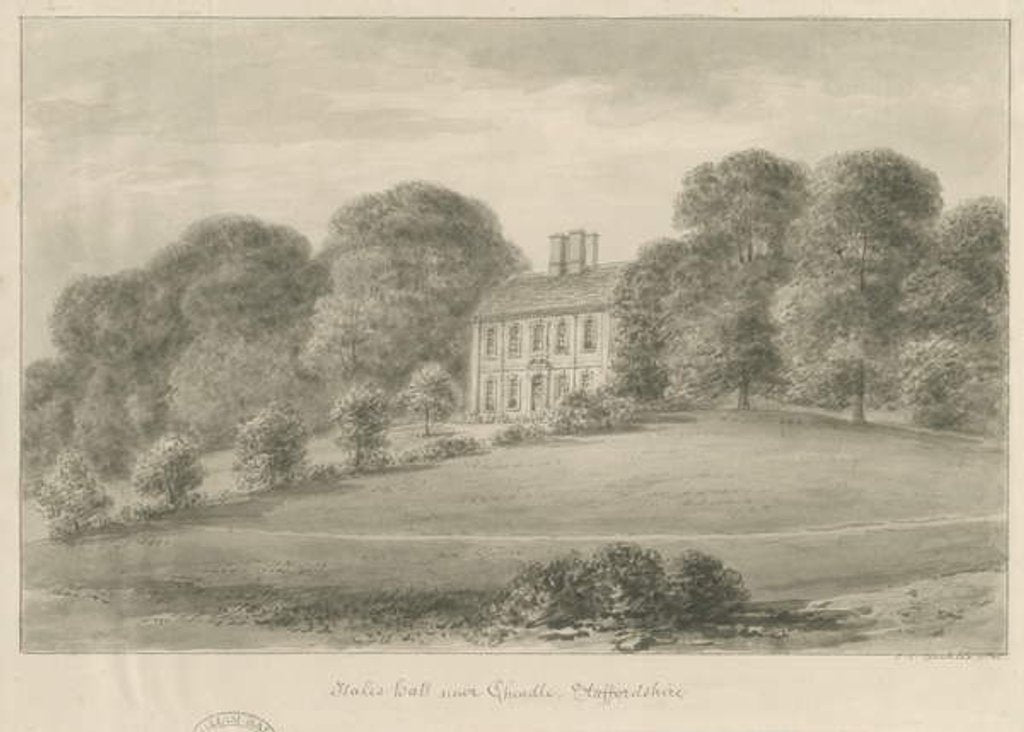 Detail of Cheadle - Hales Hall: sepia wash drawing, 1841 by John Chessell Buckler