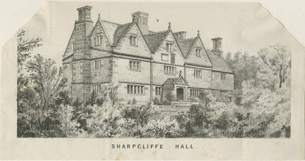 Detail of Ipstones - 'Sharpcliffe Hall': lithograph, nd [?19th cent] by School English