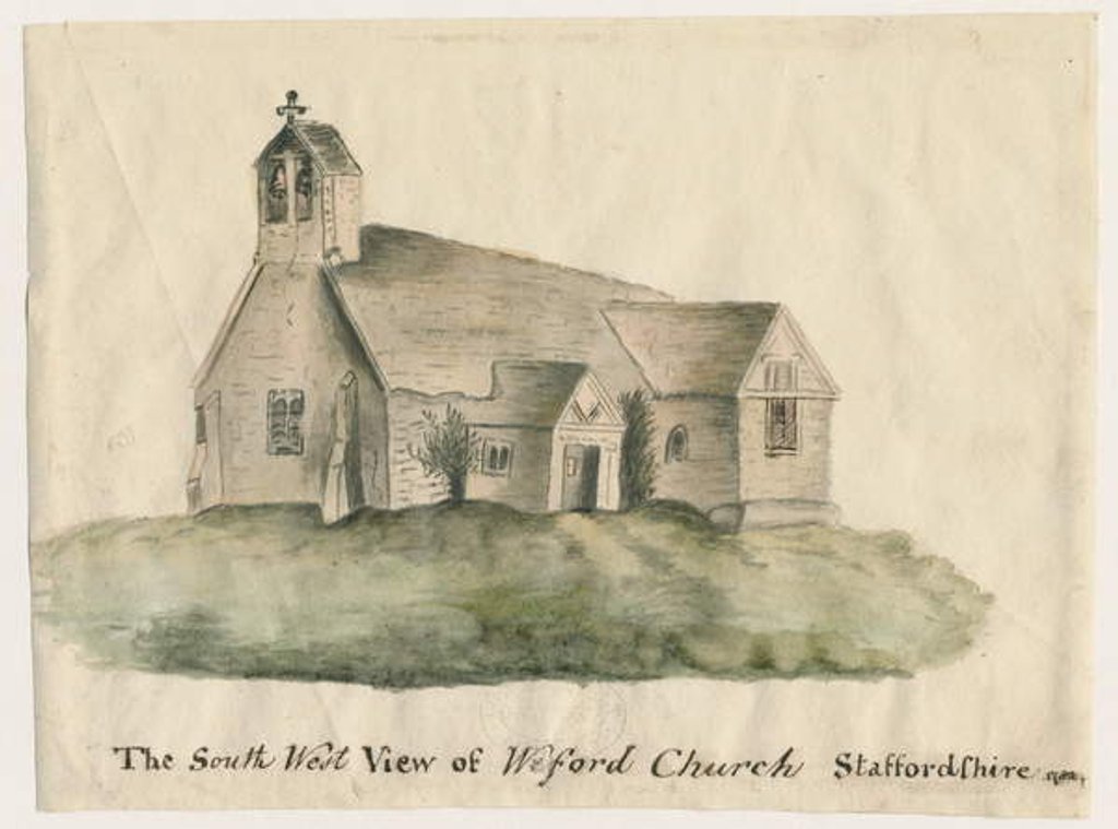 Detail of Weeford Church by John Wright