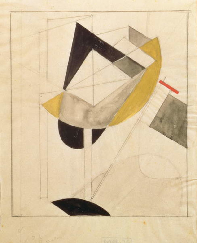 Detail of Proun 19, 1920 by Eliezer Markowich Lissitzky