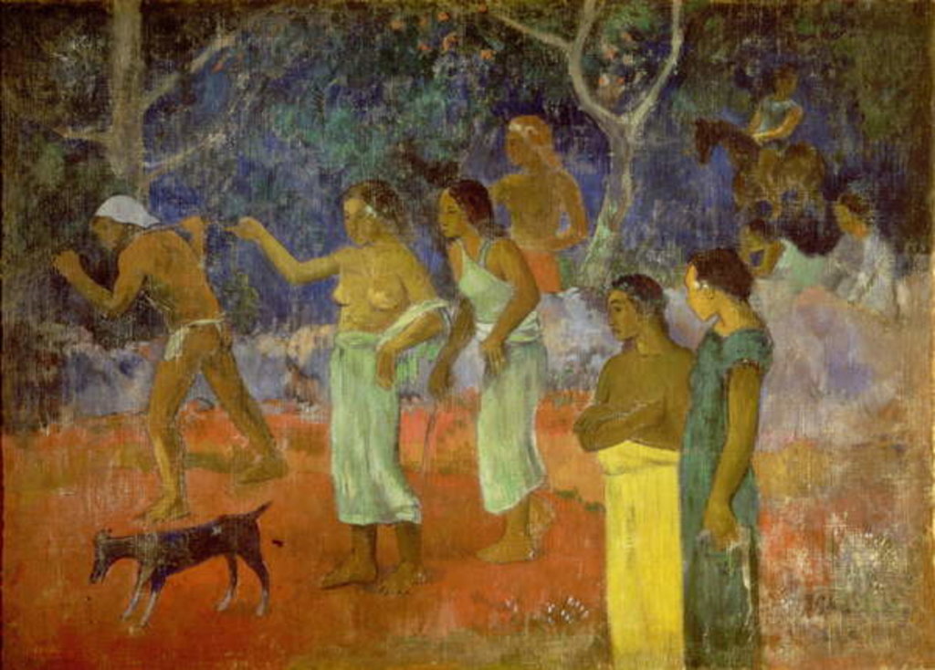 Detail of Scene from Tahitian Life, 1896 by Paul Gauguin