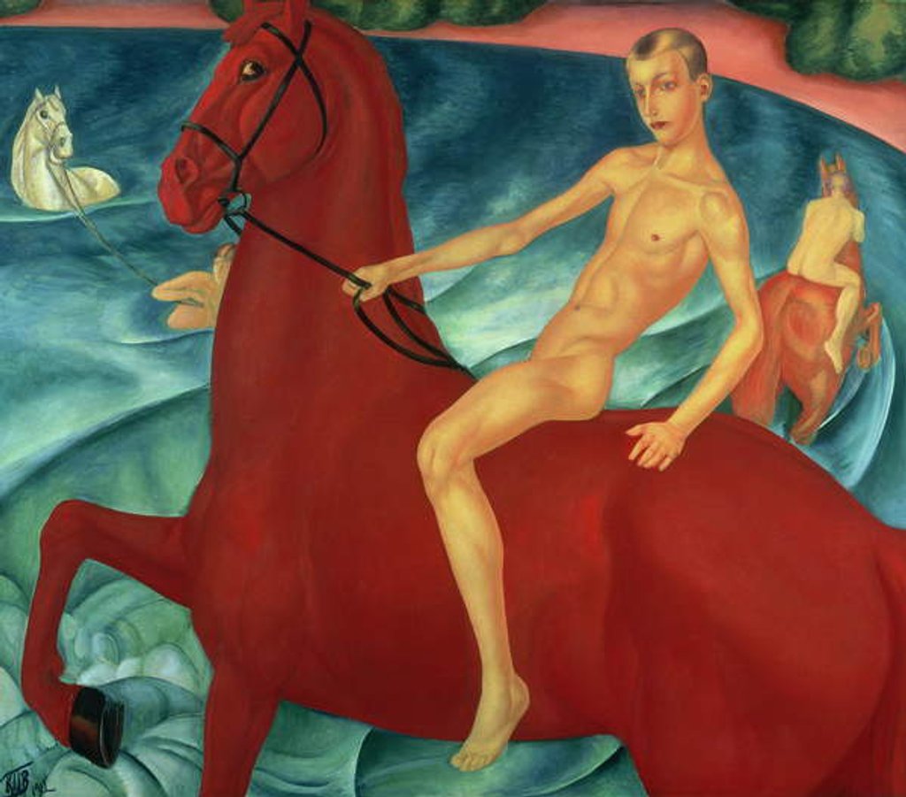 Detail of Bathing of the Red Horse, 1912 by Kuzma Sergeevich Petrov-Vodkin