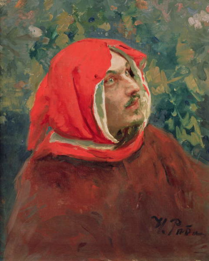 Detail of Portrait of Dante Alighieri by Ilya Efimovich Repin