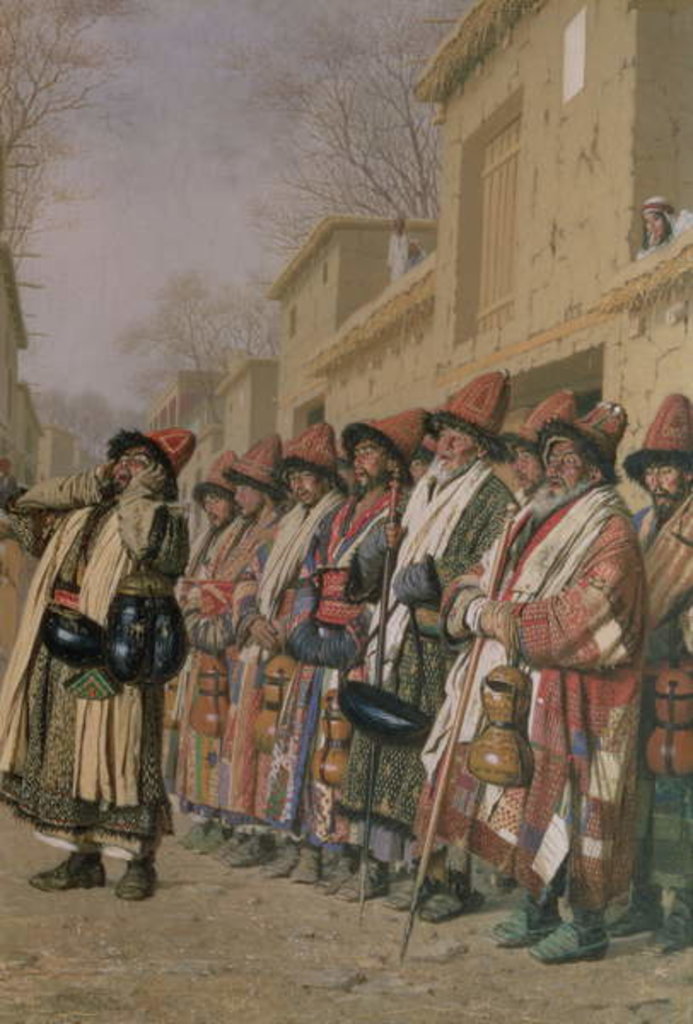 Detail of Dervishes' Chorus Begging Alms in Tashkent, 1870 by Piotr Petrovitch Weretshchagin