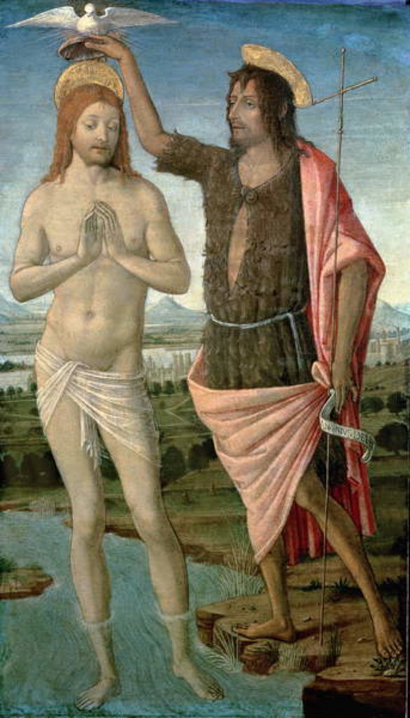 Detail of The Baptism of Christ, 1486 by Guidoccio di Giovanno Cozzarelli