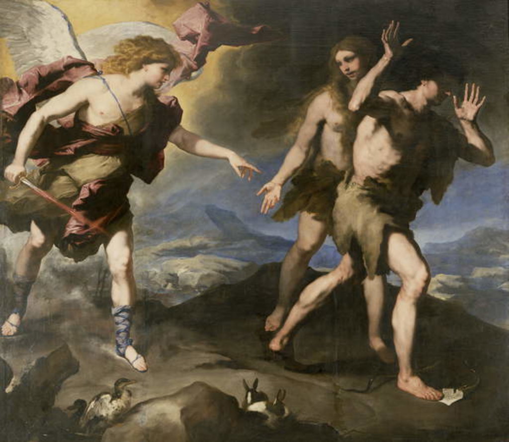 Detail of Expulsion from Paradise by Luca Giordano