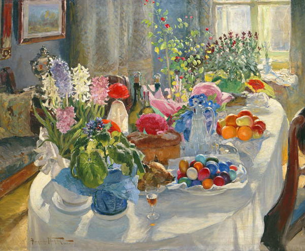 Detail of Easter Table by Alexander Vladimirovich Makovsky