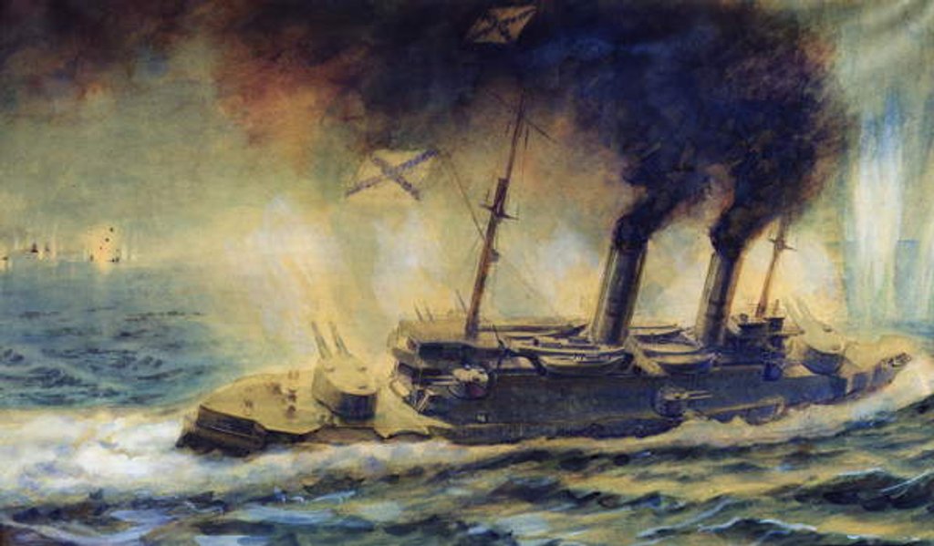 Detail of The Battle of the Gulf of Riga, August 1915, 1940 by Mikhail Mikhailovich Semyonov