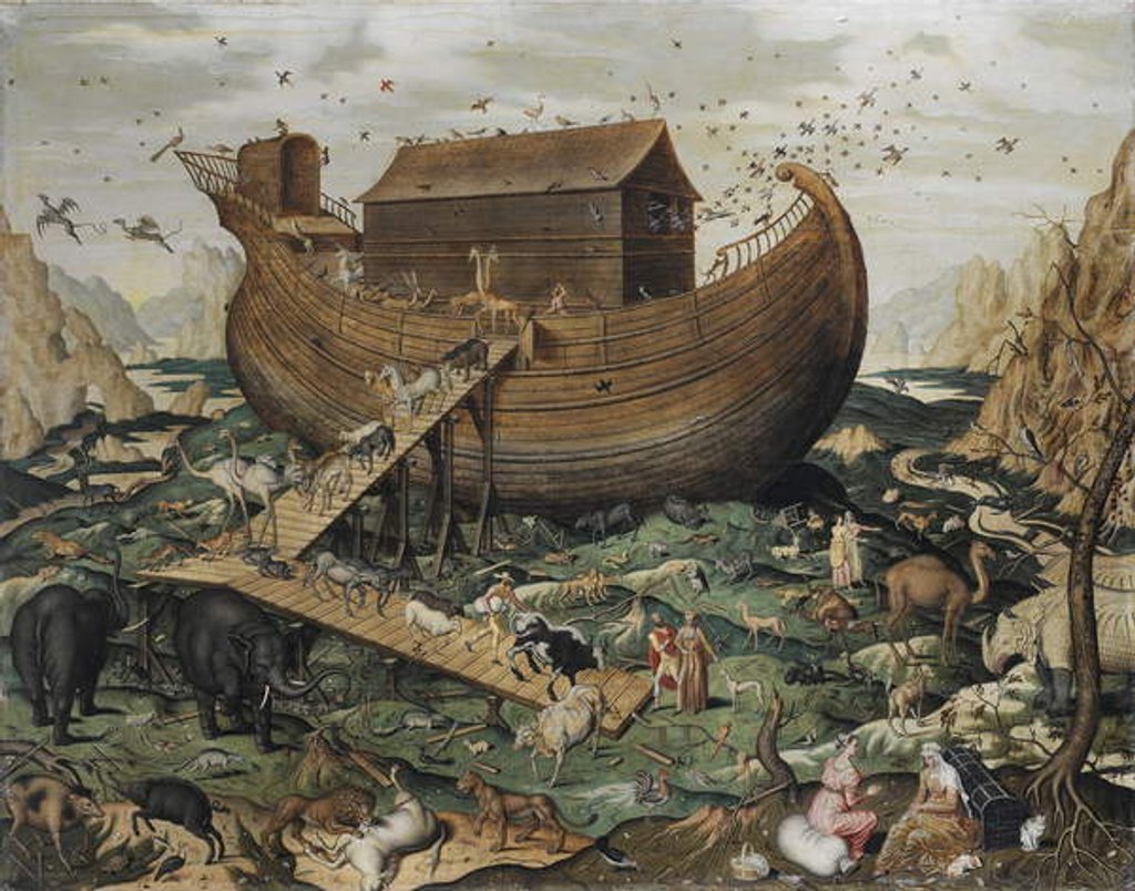 Detail of Noah's Ark on Mount Ararat, 1570 by Simon de Myle