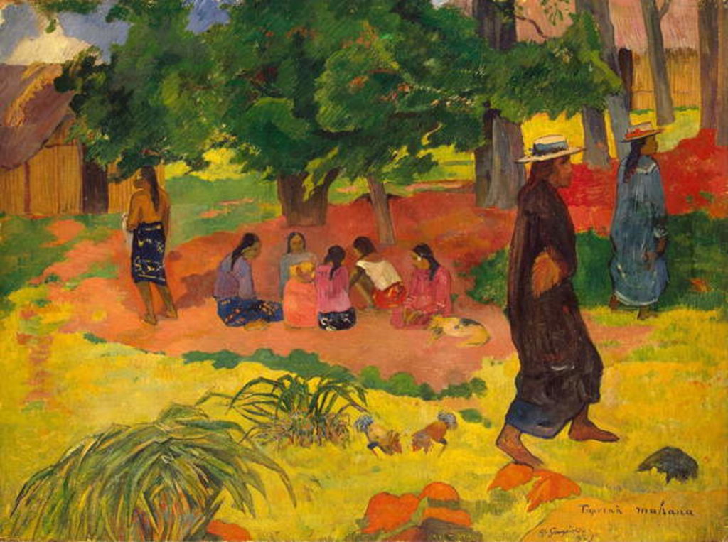 Detail of Taperaa Mahana, 1892 by Paul Gauguin