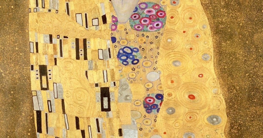 Detail of The Kiss by Gustav Klimt