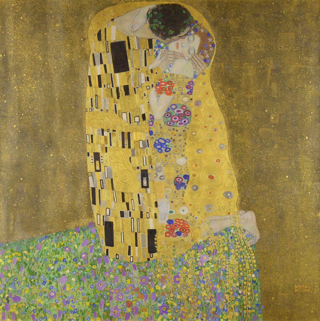 Detail of The Kiss, 1907-08 by Gustav Klimt