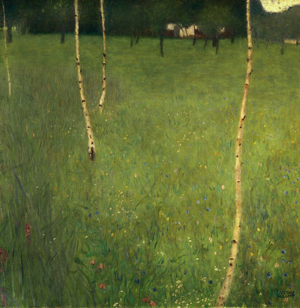 Detail of Farmhouse with Birch Trees, 1900 by Gustav Klimt