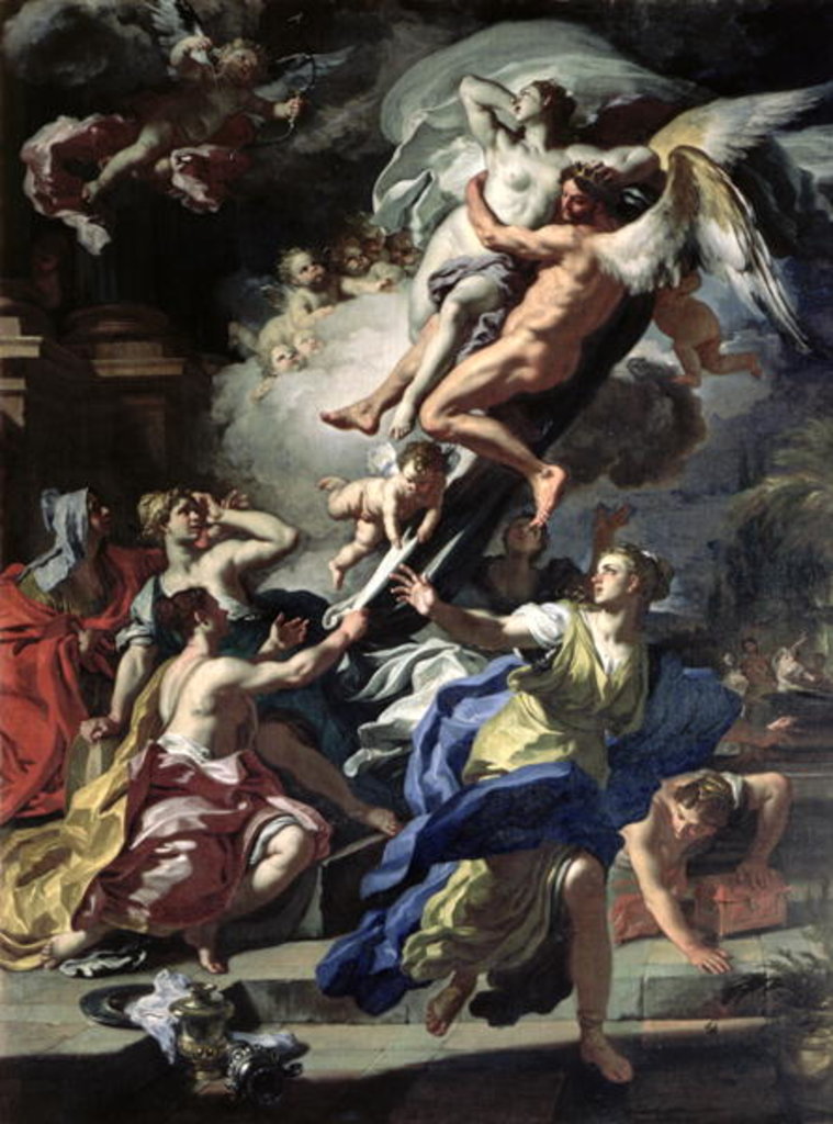 Detail of Boreas abducting Oreithyia, daughter of Erechtheus, 1729 by Francesco Solimena