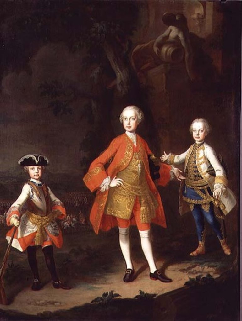 Detail of Three sons of Maria Theresa of Austria by Anonymous